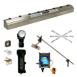 Model 2803SSDX 3" Deluxe Type 303 St. St. Full-Flow Air Knife Kit